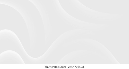 abstract white gradient color background with curve and swirl lines decoration