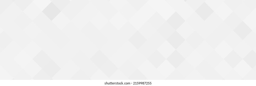 Abstract White Gradient Diagonal Square Mosaic Banner Background. Vector Illustration.