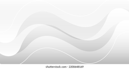 abstract white gradient wave and smooth line background