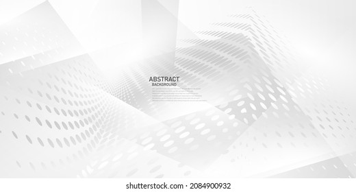Resumen de fondo blanco y gris Diseño de fondo de trama de semitono moderno