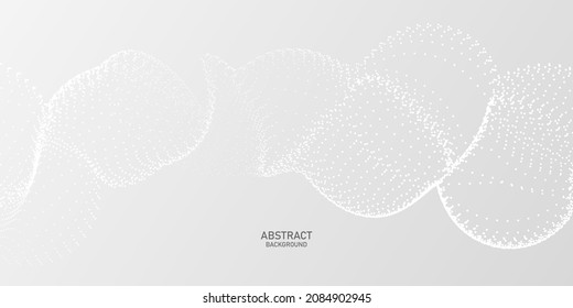 Abstract white and gray backdrop Modern Halftone Wave Background Design
