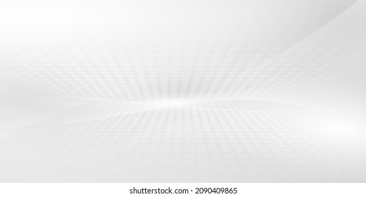Abstract white and gray backdrop Modern Halftone Wave Background Design