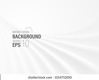 Abstract White , Gray Background with Clean Smooth Soft Wave , Vector Illustration