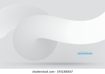 Resumen de fondo blanco y gris con estilo fluido, tecnología digital, onda de partículas lisas, fondo de fondo de concepto de diseño de tecnología de grandes datos, eps vectoriales

