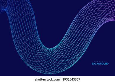 Abstract white and gray background with fluid style, digital technology, smooth particle wave, big data techno design concept background wallpaper, vector eps
