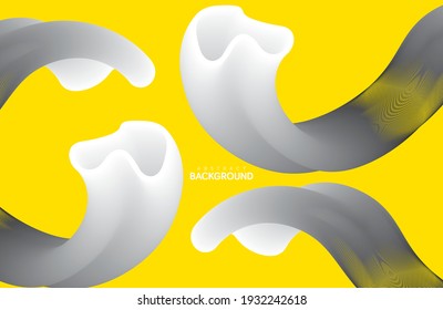 Abstract white and gray background with fluid style, digital technology, smooth particle wave, big data techno design concept background wallpaper, vector eps
