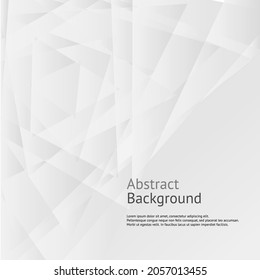 Abstract white gray background. Geometric texture. Vector illustration for presentation, cover design, poster, banner, on website or in advertising