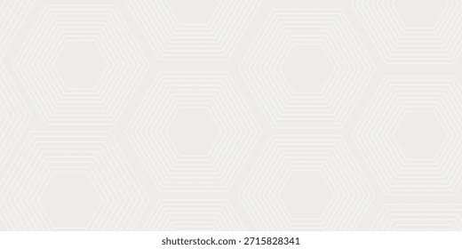 Fondo gris blanco Abstractas con líneas geométricas brillantes. Moderno patrón de líneas hexagonales grises brillantes. Tecnología concepto futurista. Traje para el cartel, Anuncio, folleto, cubierta, volante. Eps10