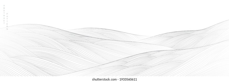 Abstract white and gray background. Hand drawn line pattern. Mountain forest art vector background. Twitter banner, presentation template design, poster, flyer, website backgrounds or advertising. 