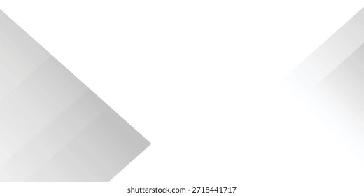 Fondo blanco y gris Abstractas con superposiciones de triángulos geométricos minimalistas y sombreado de degradado suave para presentaciones de medios digitales modernos y Diseño web de Profesional