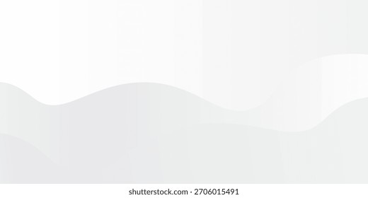 Abstract white and gray background with modern striped design and geometric round shapes. Vector illustration perfect for banners, posters, and digital designs.
