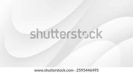 Abstract white and gray background with modern design stripes and geometric round shapes, creating a sleek vector illustration for digital projects.
