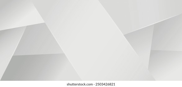 Abstract white and gray background with smooth luxury glowing borders, blurred pattern, soft vector wall texture, interwoven geometric patterns.