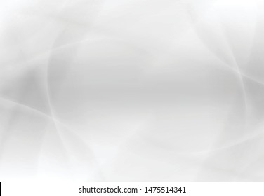 Abstract white and gray background. Subtle abstract background, blurred patterns. Light pale vector background. Abstract pale geometric pattern