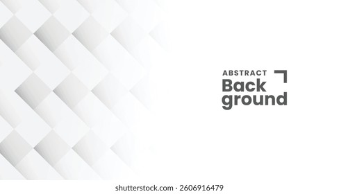 Abstract white gray background with text space and geometric pattern for company brochure banner