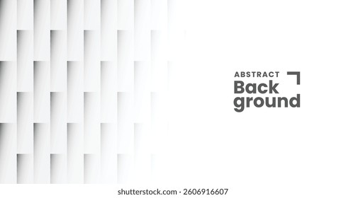 Abstract white gray background with text space and geometric pattern for company brochure banner