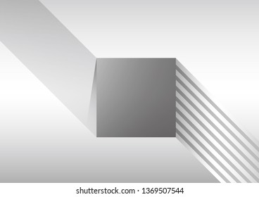 Abstract white and gray background. Vector, illustration. 