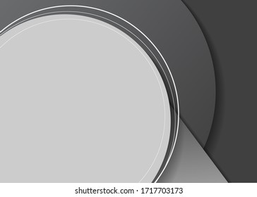 Abstract white gray and black color gradient background used cover design for book, poster, flyer, website backgrounds for advertising.vector Illustration.