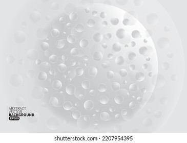 Abstract white and gray bubble digital technology, design concept background and wallpaper, banner backdrop, vector eps 