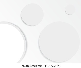 Abstract white and gray circle background design for web,poster,presentation.Vector illustration