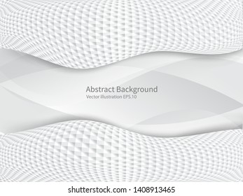 Abstract white and gray color background with white shapes.Vector background can be used in cover design, book design, poster, website backgrounds or advertising.vector.