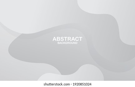 Abstract white and gray color background. Dynamic shapes composition. Eps10 vector