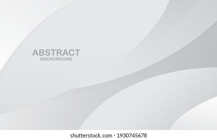 Abstract white and gray color background. Dynamic shapes composition. Eps10 vector