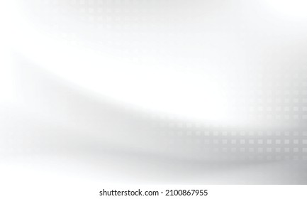 Abstract white and gray color background with geometric rectangle shape, halftone effect. Vector illustration.