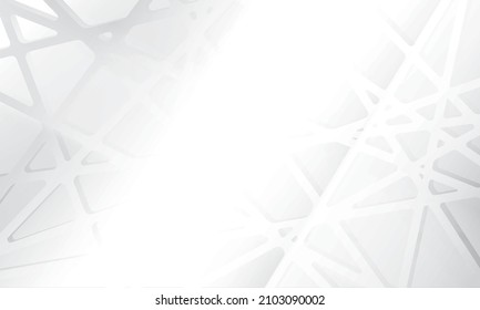 Abstract white and gray color background with geometric shape. Vector illustration.