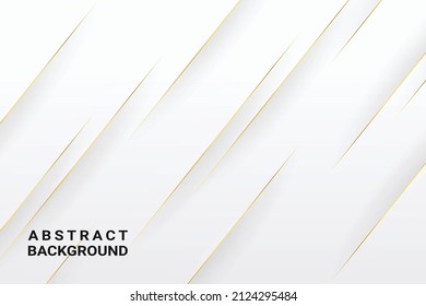 Abstract white and gray color background with diagonal gold line 