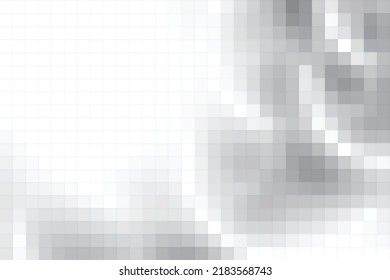 Abstract white and gray color background with geometric square shape, mosaic pattern. Vector illustration.