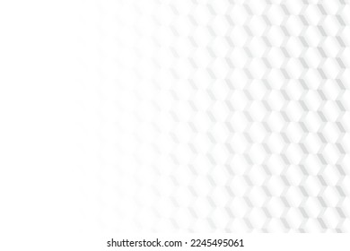 Abstract white and gray color background with geometric hexagonal shape. Vector illustration.