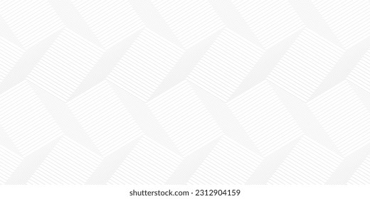 Abstract white and gray color background with rectangle, zigzag line pattern. Vector illustration.