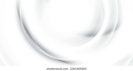 Abstract white and gray color background with geometric round shape. Vector illustration.