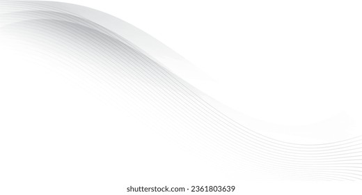 Abstract white and gray color background with geometric round shape. Vector illustration.