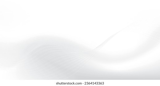 Abstract white and gray color background with geometric round shape. Vector illustration.	