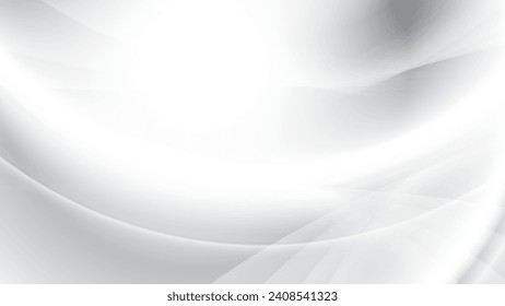 Abstract white and gray color background with geometric round shape. Vector illustration.