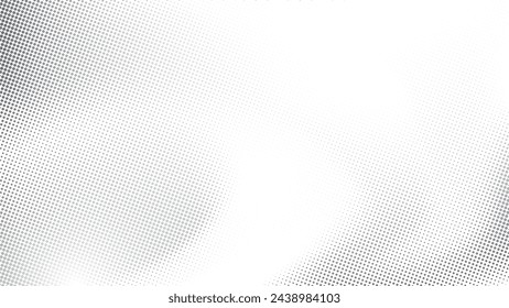 Abstract white and gray color background with halftone effect, dot pattern. Vector illustration.