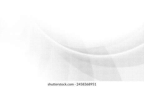 Abstract white and gray color background with halftone effect, dot pattern. Vector illustration.