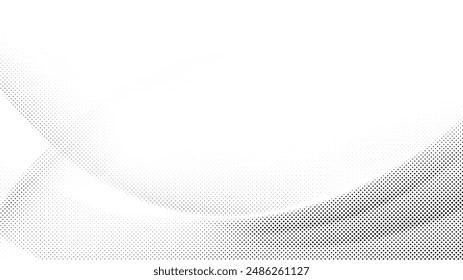 Abstract white and gray color background with halftone effect, dot pattern. Vector illustration.