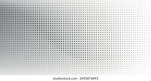 Abstract white and gray color background with halftone effect, dot pattern. Vector illustration.