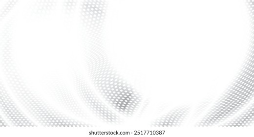 Abstract white and gray color background with halftone effect, dot pattern. Vector illustration.