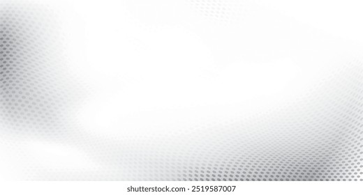 Abstract white and gray color background with halftone effect, dot pattern. Vector illustration.