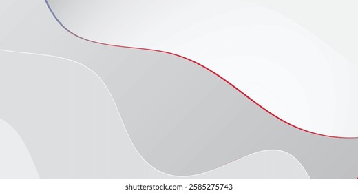 Abstract white and gray color Background, modern design stripes background with curve lines, wavy pattern