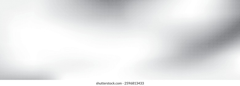 Abstract white and gray color background with halftone effect, dot pattern. Vector illustration.