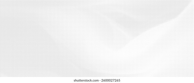Abstract white and gray color background with halftone effect, dot pattern. Vector illustration.