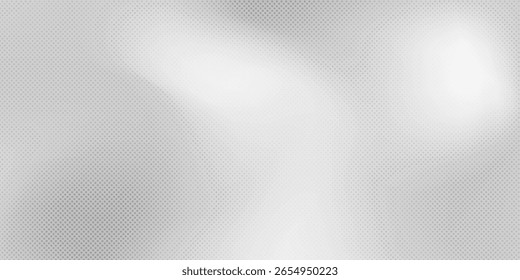 Fundo abstrato de cor branca e cinza com efeito de meio-tom, padrão de pontos. Fundo de folha de prata com textura de espelho de metal. Ilustração vetorial.