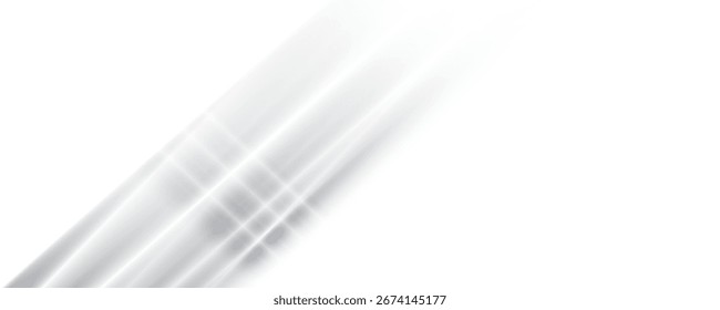 Abstract white and gray color background with straight line and glowing light. Vector illustration.