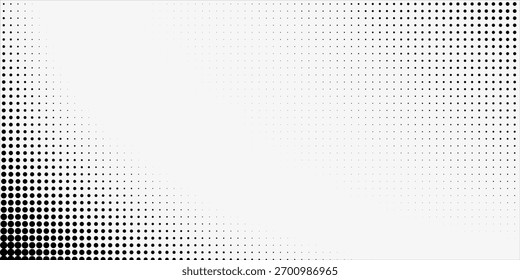 Abstractas fondo de color blanco y gris con efecto de semitono, patrón de puntos. Ilustración vectorial.
