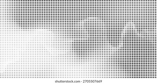 Abstrakter weißer und grauer Hintergrund mit Halbtoneffekt, Punktmuster. Vektorgrafik.
